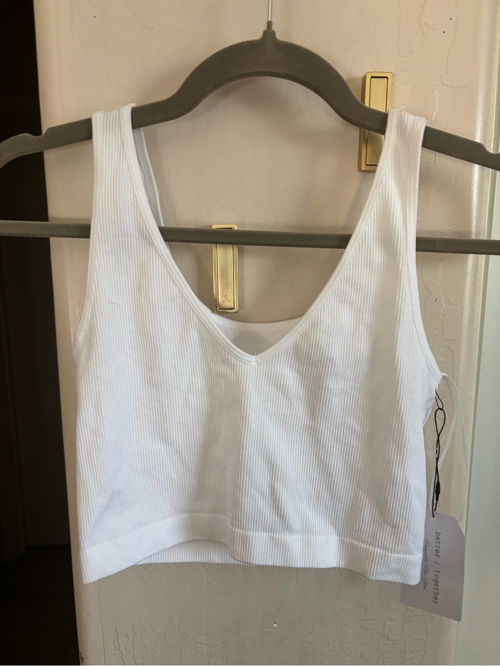 NWT Better Together white cropped tank